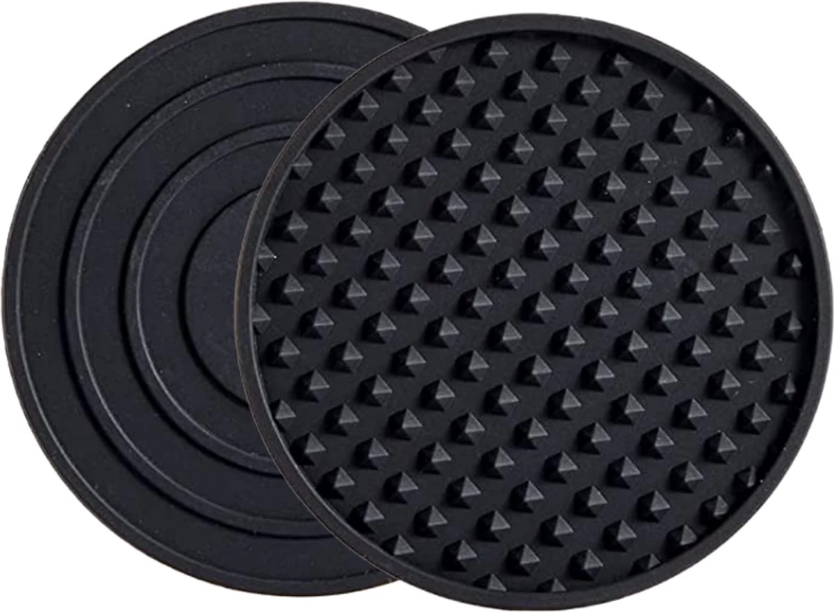 Castagnola Siliconen Onderzetters Met Houder – Onderzetters Voor Glazen – Onderzetters Design – Onderzettersset – Drink Onderzetters – Hoogwaardige Siliconen – Set Van 14 – Zwart 6 Castagnola Siliconen Onderzetters Met Houder – Onderzetters Voor Glazen – Onderzetters Design – Onderzettersset – Drink Onderzetters – Hoogwaardige Siliconen – Set Van 14 – Zwart - Afbeelding 6