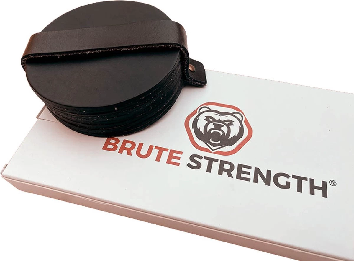 Brute Strength - Onderzetters Voor Glazen - Leer - Zwart - Rond - 10 Stuks 6 Brute Strength - Onderzetters Voor Glazen - Leer - Zwart - Rond - 10 Stuks - Afbeelding 6