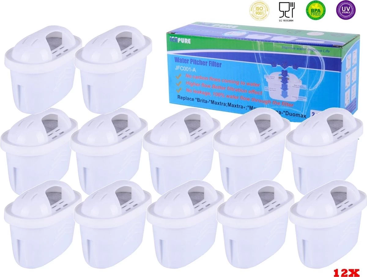 Waterfilter Voor Brita Maxtra / Maxtra+ Filterpatronen Van Icepure (12-Pack) 1 Waterfilter Voor Brita Maxtra / Maxtra+ Filterpatronen Van Icepure (12-Pack)