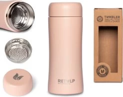 Retulp - Tumbler Thermosbeker – Champagne Pink – 300 Ml - Thermosfles - Roze