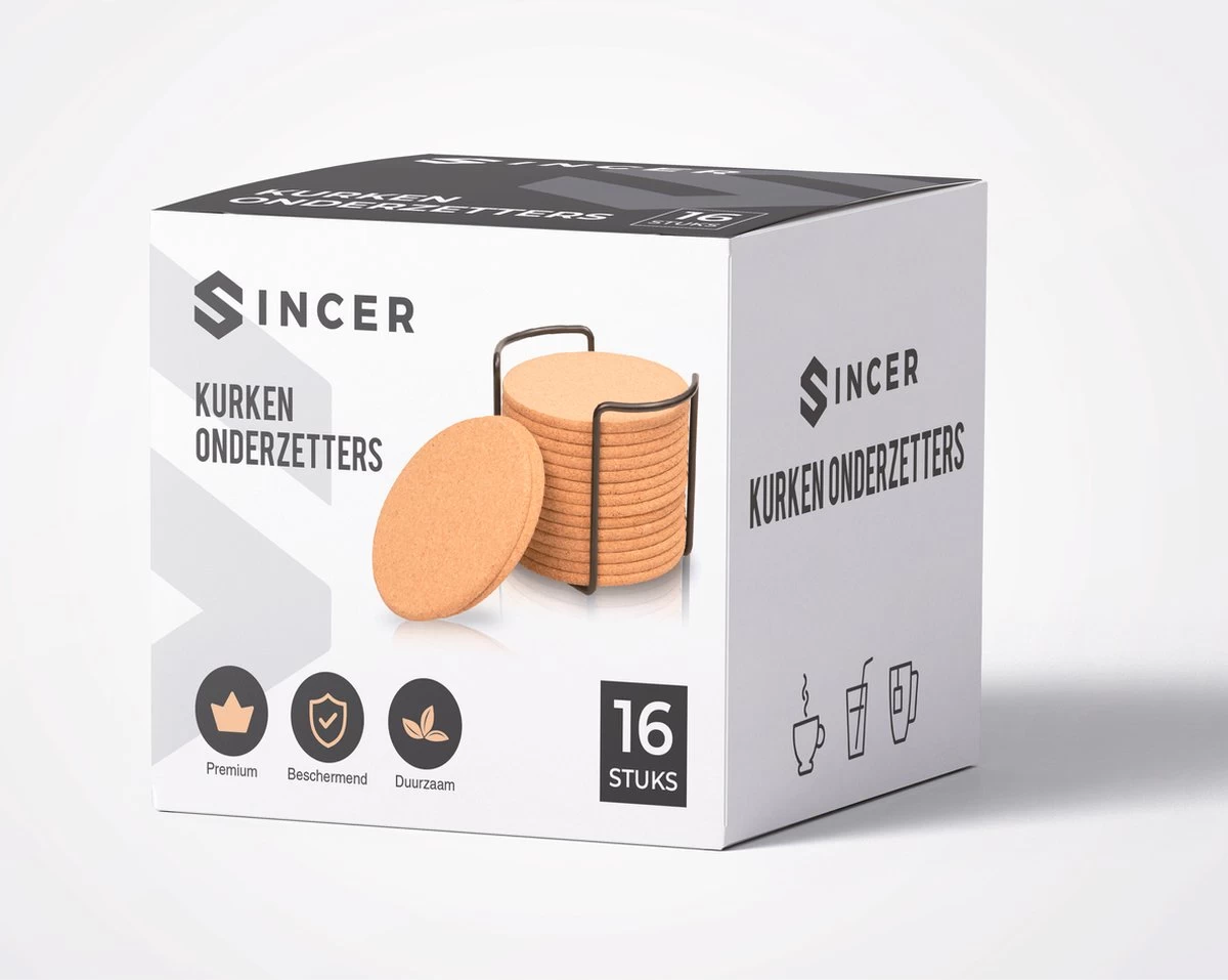 Kurken Onderzetters Voor Glazen Met Houder – Set Van 16 Kurken/Houten Onderzetters – Premium Kwaliteit – Anti-slip – Absorberend – Hittebestendig - Rond – Duurzaam/Milieuvriendelijk 2 Kurken Onderzetters Voor Glazen Met Houder – Set Van 16 Kurken/Houten Onderzetters – Premium Kwaliteit – Anti-slip – Absorberend – Hittebestendig - Rond – Duurzaam/Milieuvriendelijk - Afbeelding 2