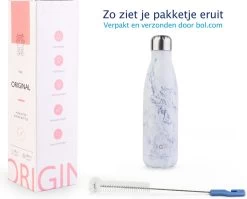 TIGR The Original - Drinkfles - Thermosfles - RVS - 500ml - Marmer - Met Afwasborstel -Brita Verkoop 1200x969