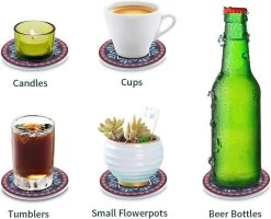 IBright Onderzetters Voor Glazen - Set Van 8 Met Houder - Rond - Bohemian - Oosterse - Mandala Design - Coasters 13 IBright Onderzetters Voor Glazen - Set Van 8 Met Houder - Rond - Bohemian - Oosterse - Mandala Design - Coasters -Brita Verkoop 1200x972 2