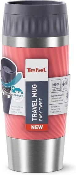 Tefal Travel Mug Easy Twist Thermobeker - Koraalrood - 0,36 Liter 19 Tefal Travel Mug Easy Twist Thermobeker - Koraalrood - 0,36 Liter -Brita Verkoop 520x1200 3