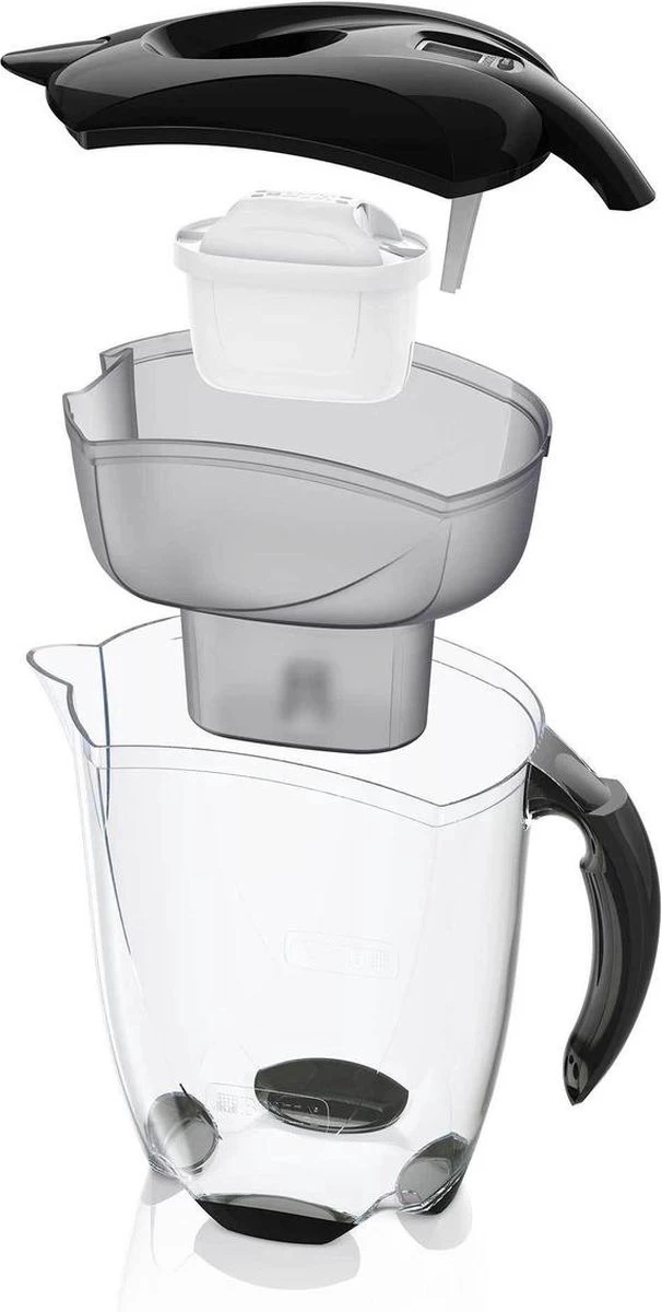 BRITA - Waterfilterkan Elemaris - Zwart - 3,5L - Inclusief 1 Maxtra+ Waterfilterpatroon 3 BRITA - Waterfilterkan Elemaris - Zwart - 3,5L - Inclusief 1 Maxtra+ Waterfilterpatroon - Afbeelding 3