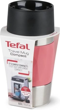 Tefal Compact Travel Mug Compact Thermosfles - 0,3 L - Koraal -Brita Verkoop 653x1200