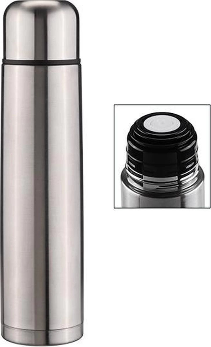 Haushalt 26025 - Thermofles - Thermoskan - 1.0 Liter - RVS 1 Haushalt 26025 - Thermofles - Thermoskan - 1.0 Liter - RVS