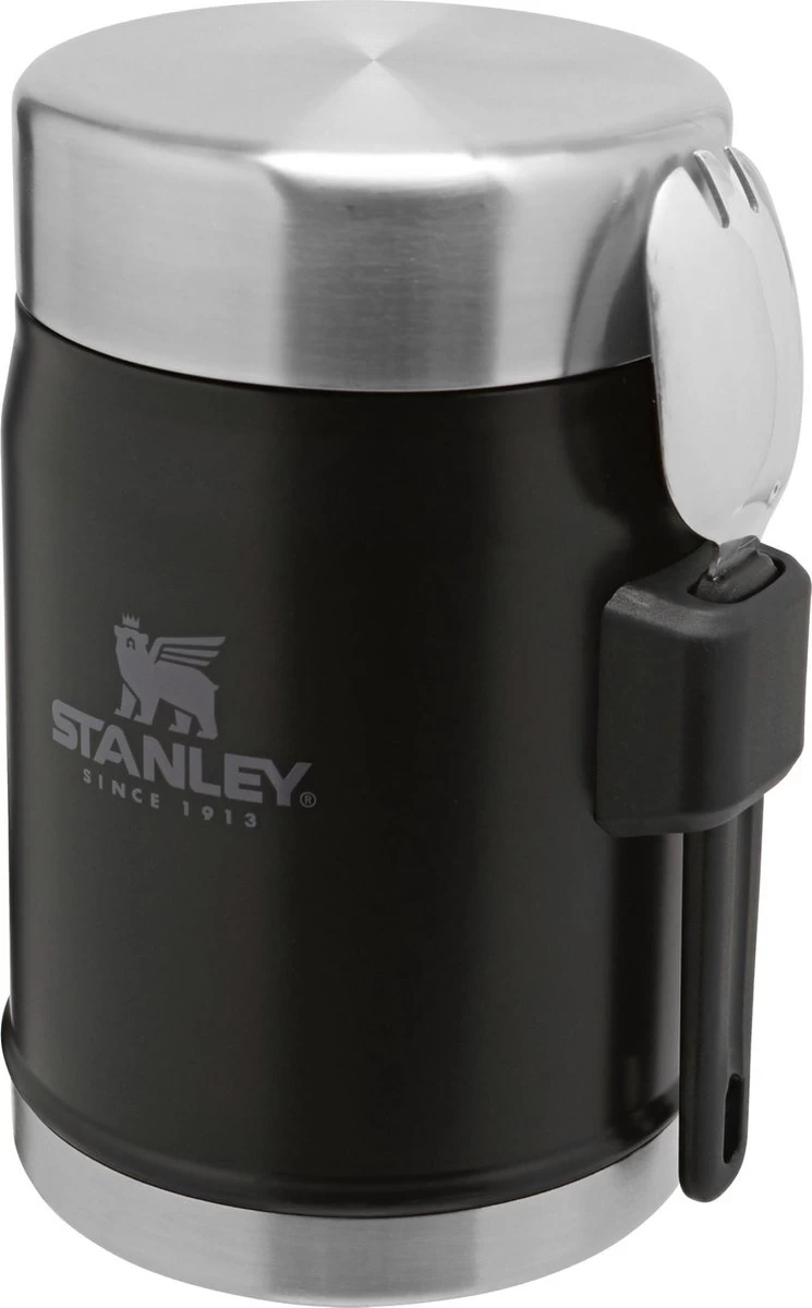 Stanley The Legendary Food Jar + Spork 0,4L - Thermosfles - Matt Black 1 Stanley The Legendary Food Jar + Spork 0,4L - Thermosfles - Matt Black