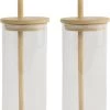 Orange85 Drinkglazen - Met Bamboo Deksel En Rietje - 2 Stuks - 400 Ml - Waterglazen