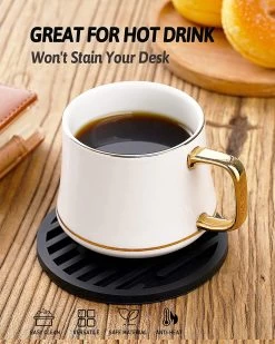 BOTC Onderzetters Met Houder - Siliconen Onderzetters Set Van 4 - Onderleggers Voor Glazen - Glasonderzetters Voor Op Tafel - Coasters -Brita Verkoop 960x1200 6