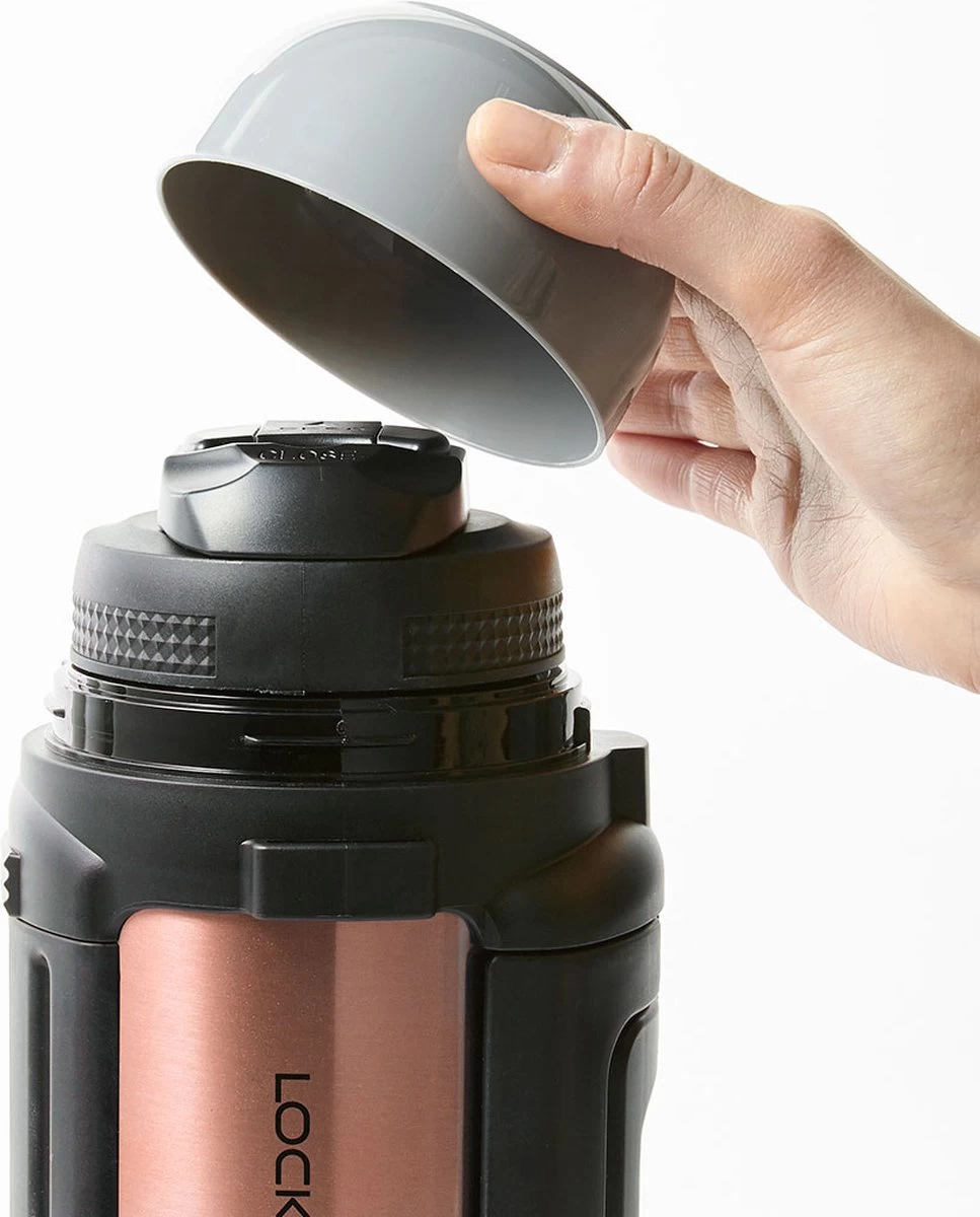 Lock&Lock Thermoskan - Isoleerkan - Thee En Koffie - Lekvrij - 1,5 Liter - RVS - Inklapbaar Handvat - Koper Roze 3 Lock&Lock Thermoskan - Isoleerkan - Thee En Koffie - Lekvrij - 1,5 Liter - RVS - Inklapbaar Handvat - Koper Roze - Afbeelding 3